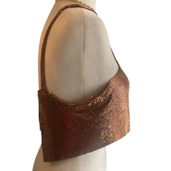 Metal Copper Crop Top - Picture 3 of 7